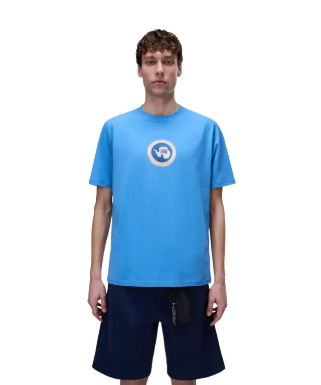 Napapijri - Ανδρικό T-shirt S-Phos SS Relaxed fit NP0A4G5A-B9A Γαλάζιο - M