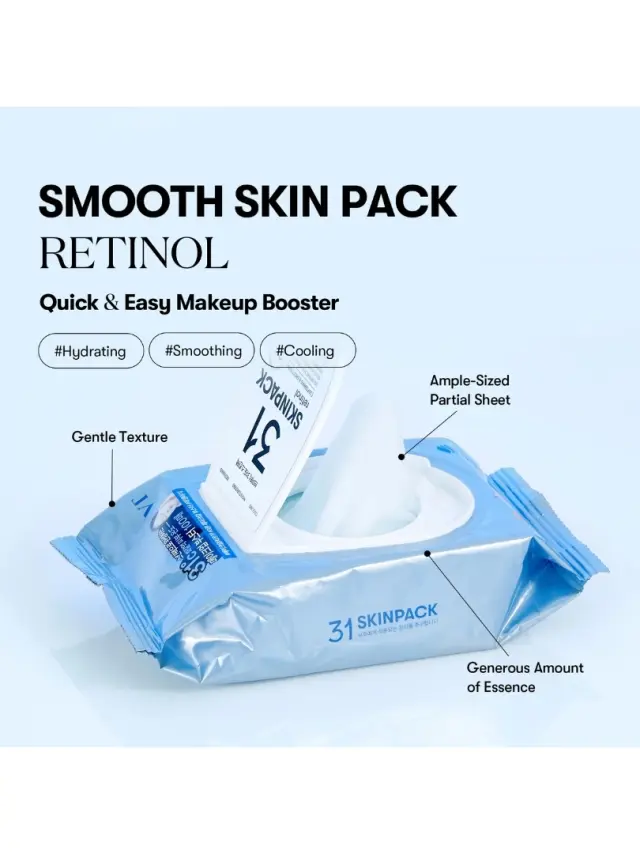 VT Smooth Skin Pack Retinol Εμποτισμένα Επιθέματα Προσώπου για Ήπια Απολέπιση 100pads 210ml 3