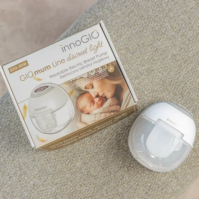 INNOGIO ΦΟΡΗΤΟ ΗΛΕΚΤΡΙΚΟ ΘΗΛΑΣΤΡΟ ΜΕ ΦΩΤΙΣΜΟ - DISCREET LIGHT GIO WEREBLE ELECTRIC BREAST PUMP 3
