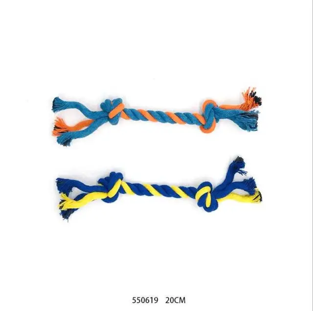 Παιχνίδι σκύλου σχοινί με κόμπους - 20cm - 12pcs - 550619 2