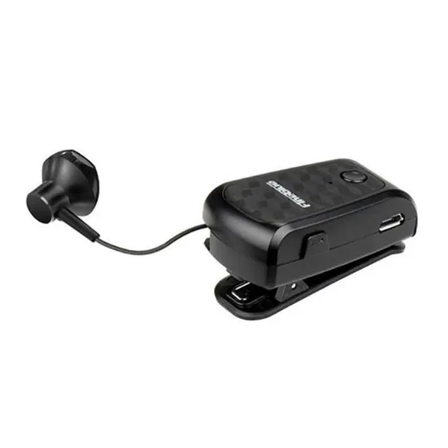 Fineblue FQ-10R PRO Earbud Bluetooth Handsfree Ακουστικό Πέτου - ΜΑΥΡΟ 2