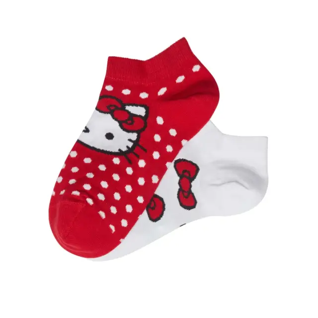 FMS Παιδικές Κάλτσες Σοσόνια Hello Kitty - 2 Ζεύγη, Χρώμα Κόκκινο-Λευκό