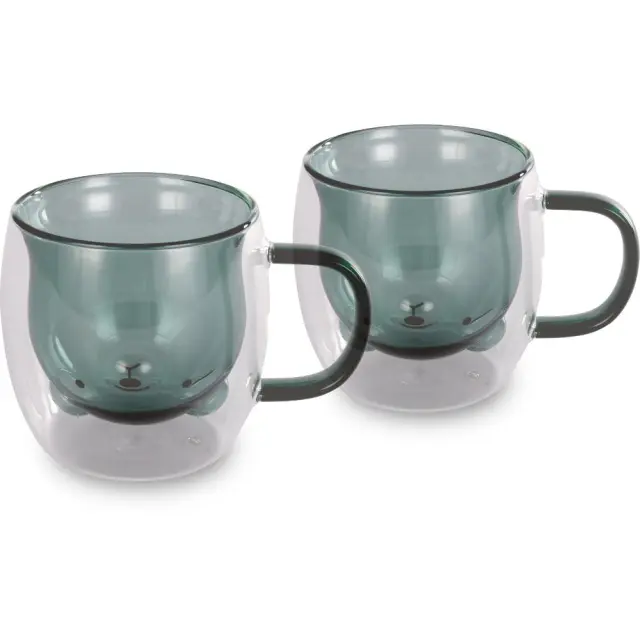 Σετ Ποτήρια VASO Lamart LT9127 Γυάλινα με Διπλό Τοίχωμα 250ml Πράσινα 2 Τεμ 3