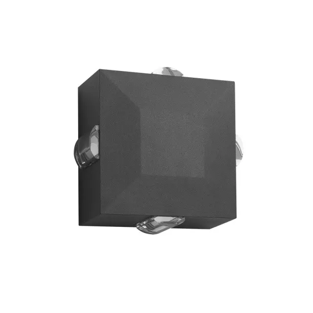 Wino Φωτιστικό Led τοίχου 5W 3000K 4x6° IP54 12.4x12.4x6cm ανθρακί