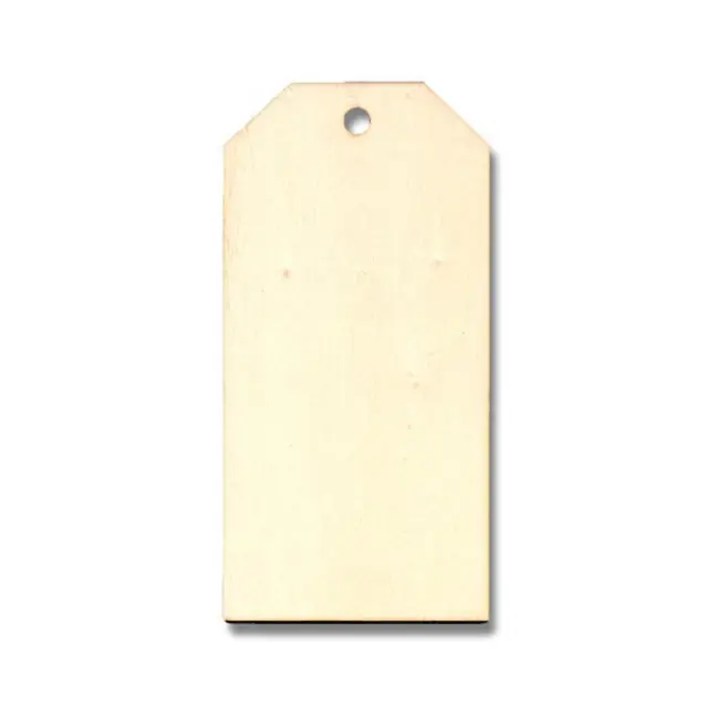 Ξύλo Πλακέ σε Σχήμα Ετικέτας - 15x30cm