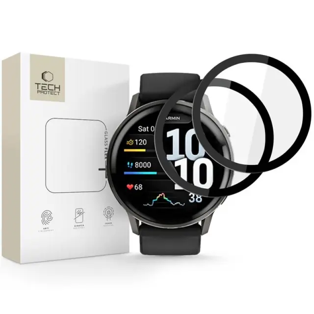 Tech-protect Glass Flex+ 2-pack Garmin Venu 4 (45 Mm) Black