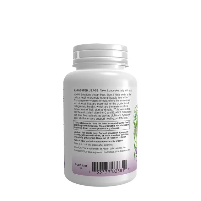 Now Foods Hair, Skin & Nails, Vegan 3