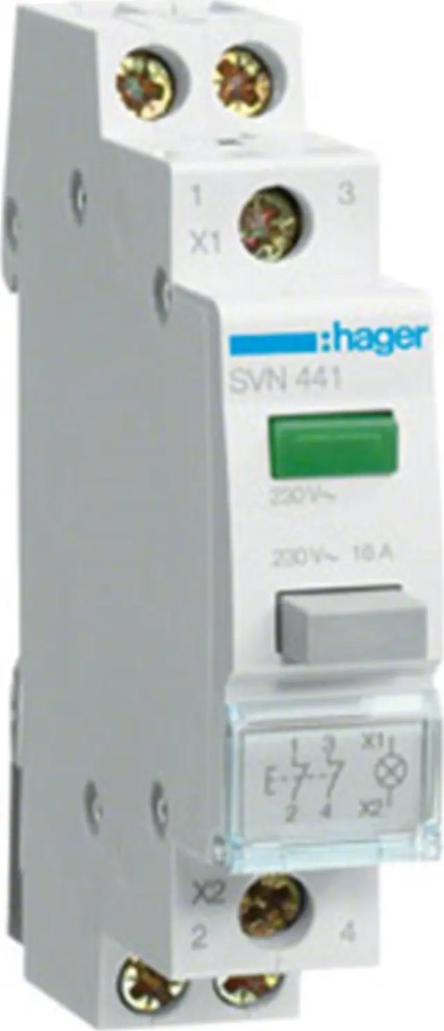 Impulse pushbutton SV 2NC green light 230V SVN441