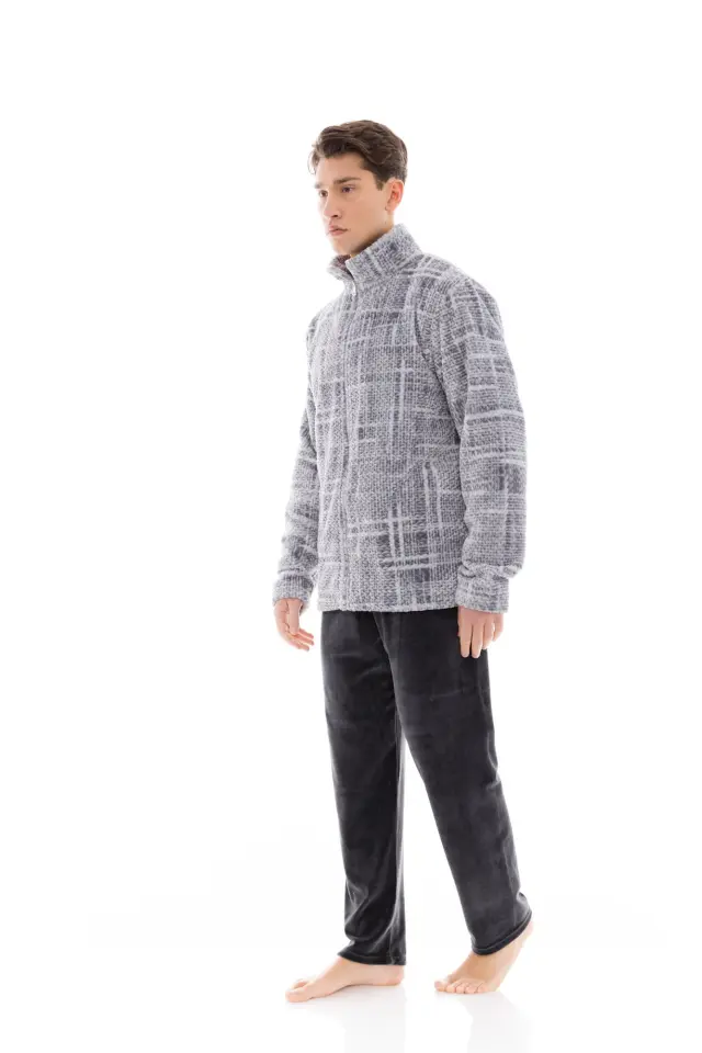 W-M643 - Type - ROBE ZACKET JAQUARD GREY 3