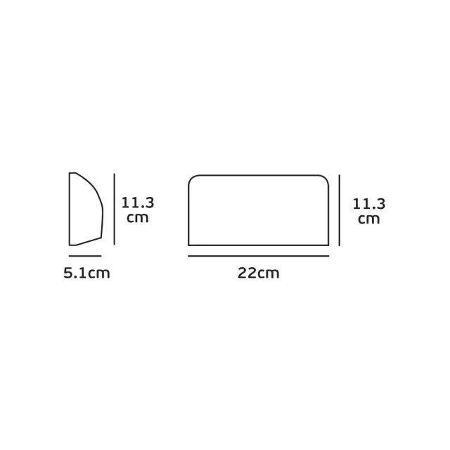 Pam Φωτιστικό Led τοίχου 5W 6000K IP65 22x11.3x5.1 ανθρακί 3