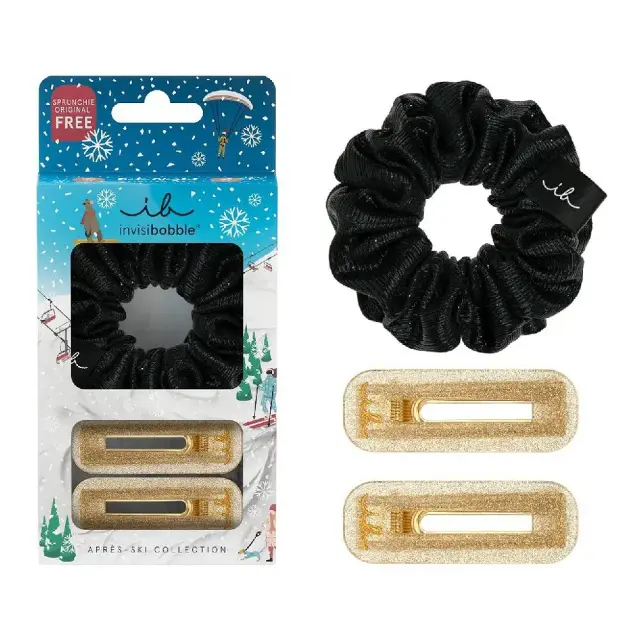 Invisibobble SET Apres Ski Date Night (ΣΕΤ με 2 Τσιμπιδάκια Μαλλιών & Δώρο1 Λαστιχάκι)