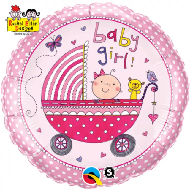 Foil 18 Στρογγυλό Baby Girl Stroller Rachel Ellen