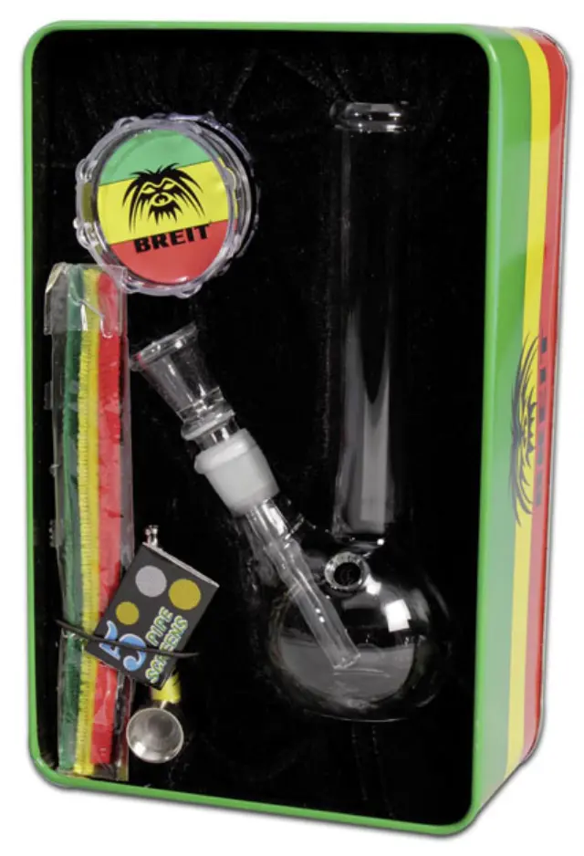 Σετ Μίνι Bong με Grinder και Γυάλινη Πίπα 2