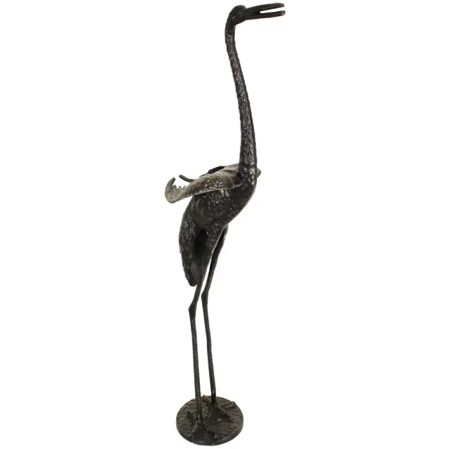 Διακοσμητικό Γερανός Μαύρο Αλουμίνιο 26x26x85cm 3