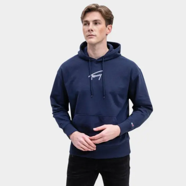 Φούτερ με Κουκούλα Tommy Hilfiger DM0DM15796-C87 Σκούρο Μπλε - XL