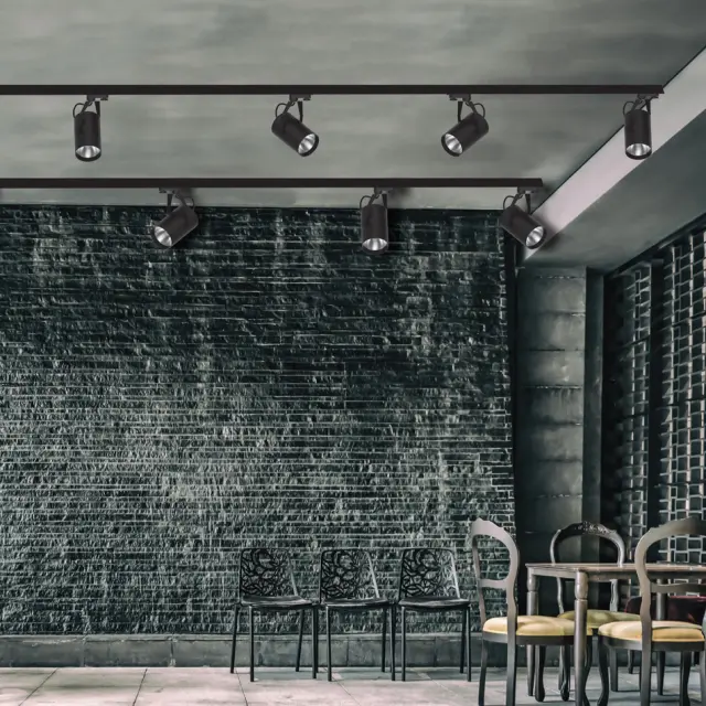 InLight Σποτ τριφασικής ράγας LED 30W 3000K σε μαύρη απόχρωση D:10cmX28cm (T00901-BL) 3