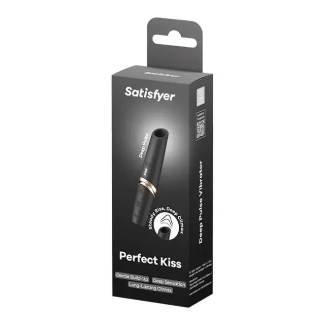 Satisfyer Kiss Wave Mini Κλειτοριδικός Δονητής 12cm Μαύρος