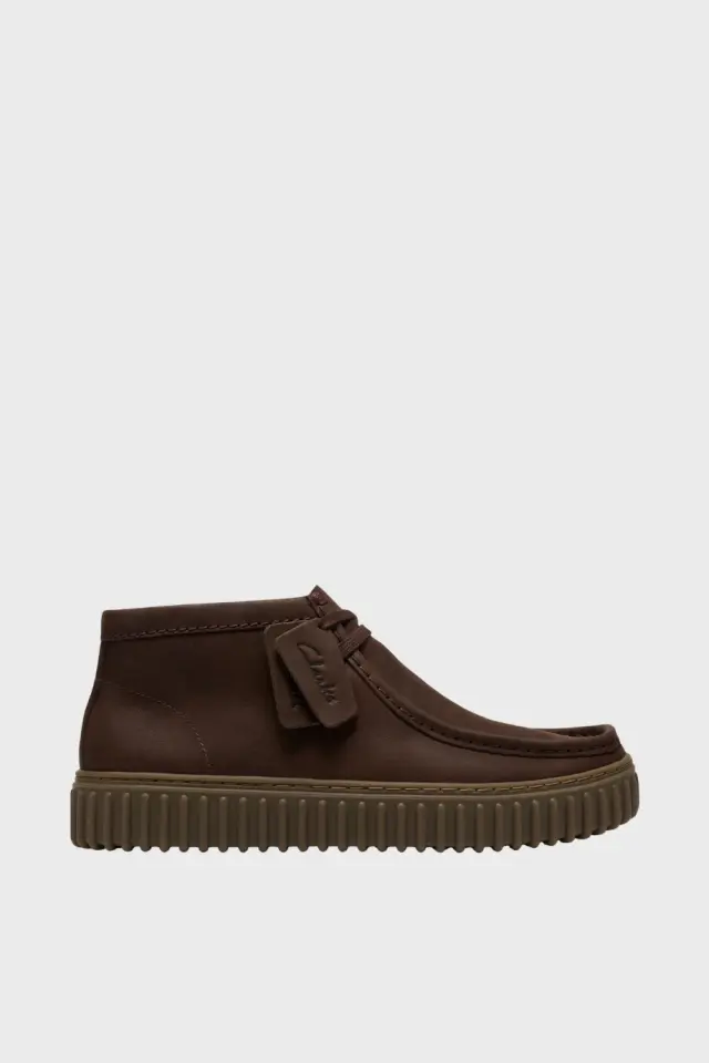 Clarks Torhill Hi Δερμάτινο Ανδρικό Μποτάκι Dark Brown Leather (26327242) - 41,5