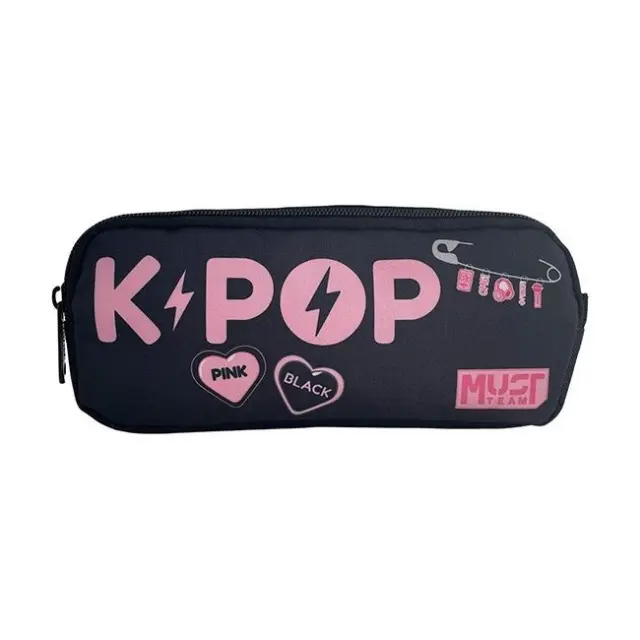 Must Κασετίνα Βαρελάκι 2 θήκες K-Pop Μαύρο-Ροζ (000587780)