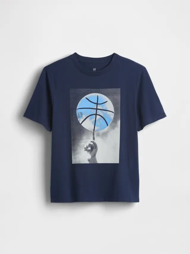 Παιδική Μπλούζα με Σχέδια Basketball blue
