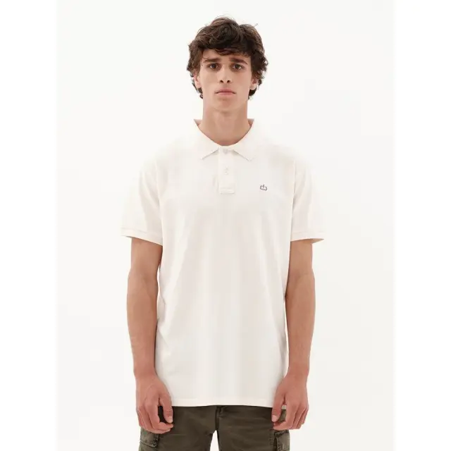 Emerson Men's Garment Dyed Polo (231.EM35.69GD-OFF WHITE) - Λευκό