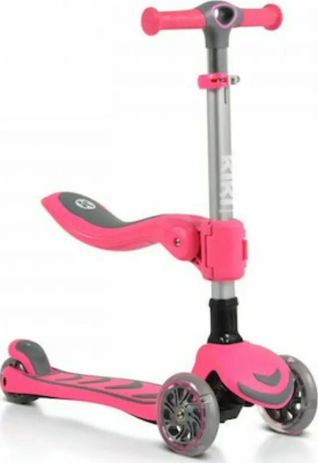 Byox Παιδικό Πτυσσόμενο πατίνι scooter με κάθισμα Byox Kiki Pink