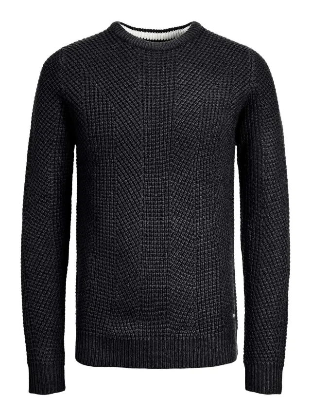 JJSTANFORD KNIT CREW NECK Black - L