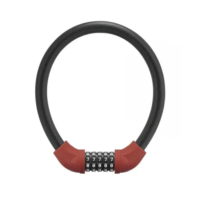 Rockbros Bicycle Lock with Code RKS870-BK Steel Cable 85cm Red