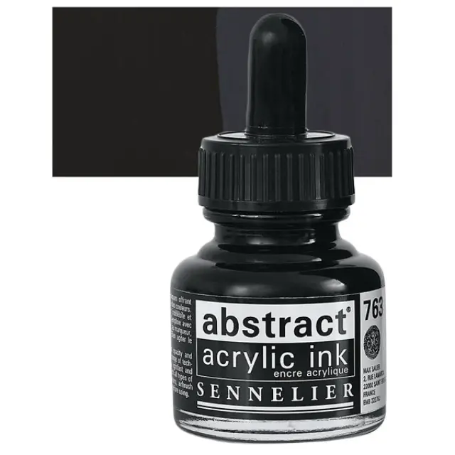 Sennelier Abstract Ακρυλικό Μελάνι 763 Carbon Black - 30ml