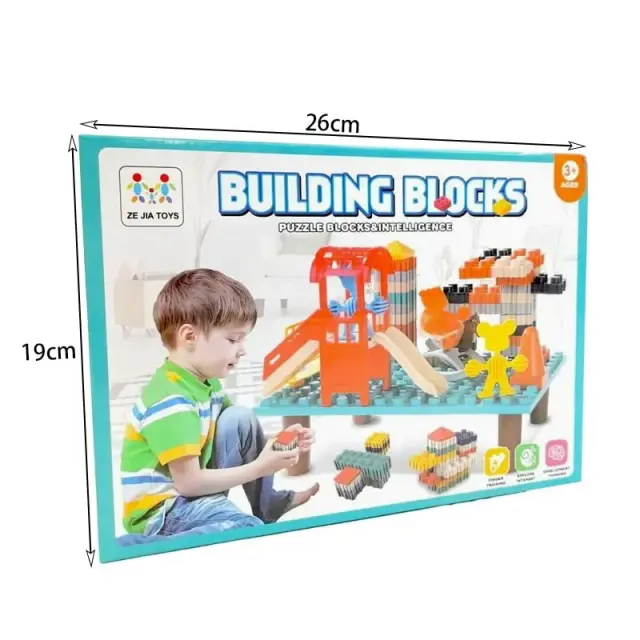 Ze jia toys Παιδικά τουβλάκια παζλ - Building blocks 56030
