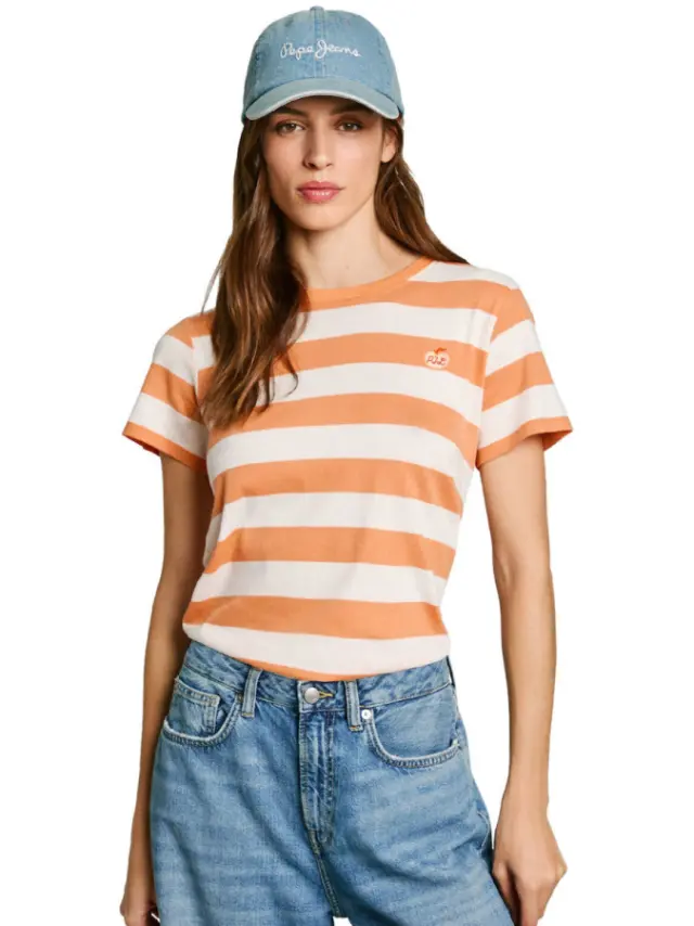 Pepe Jeans Γυναικεία Μπλούζα Orange