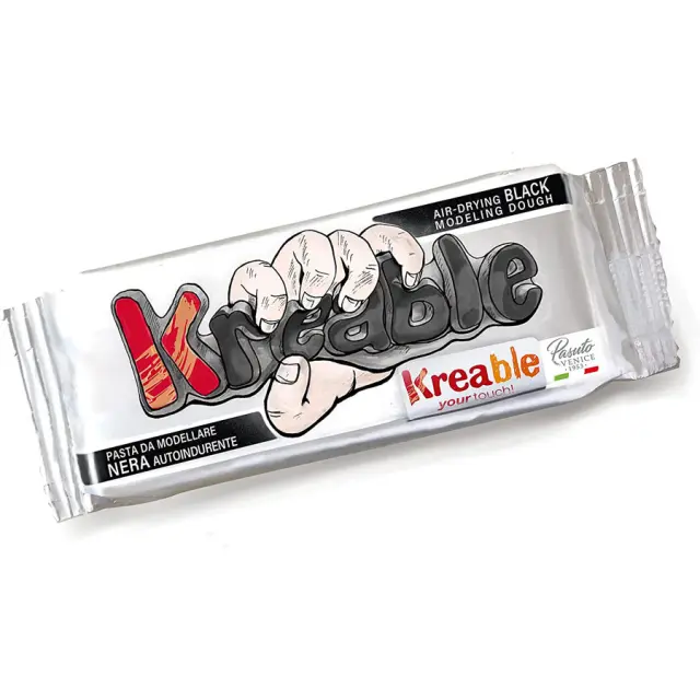 Πηλός Αυτοξηραινόμενος Krea Μαύρος - 500gr