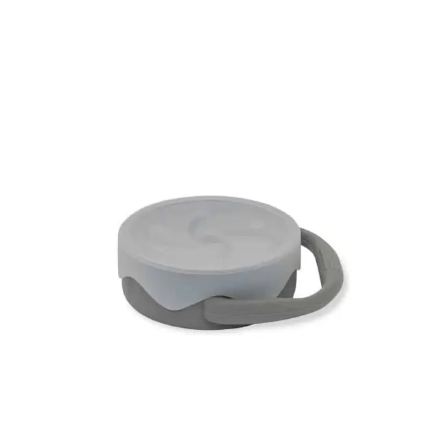 Interbaby Ποτηράκι Σιλικόνης Για Σνακ Με Καπάκι Grey 3