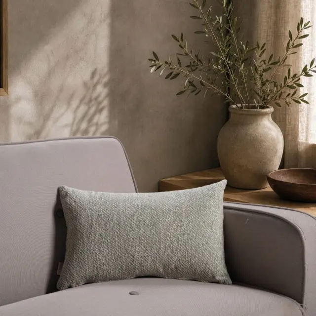 Μαξιλαροθήκη Dayton 16 Green Taupe TEORAN 65x65cm δαπέδου με γέμιση 3