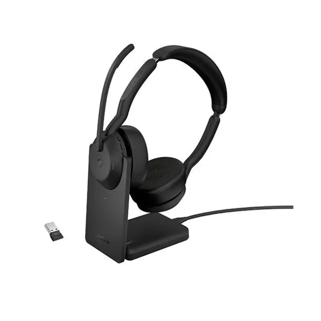 Jabra Headset Evolve2 55 MS Stereo With Charging Stand (25599-999-989) 2