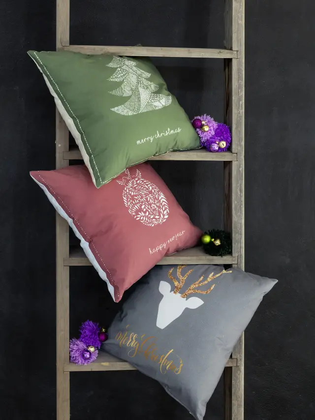 Nima Home Διακοσμητικό μαξιλάρι 45x45 - Ornament Κόκκινο 2
