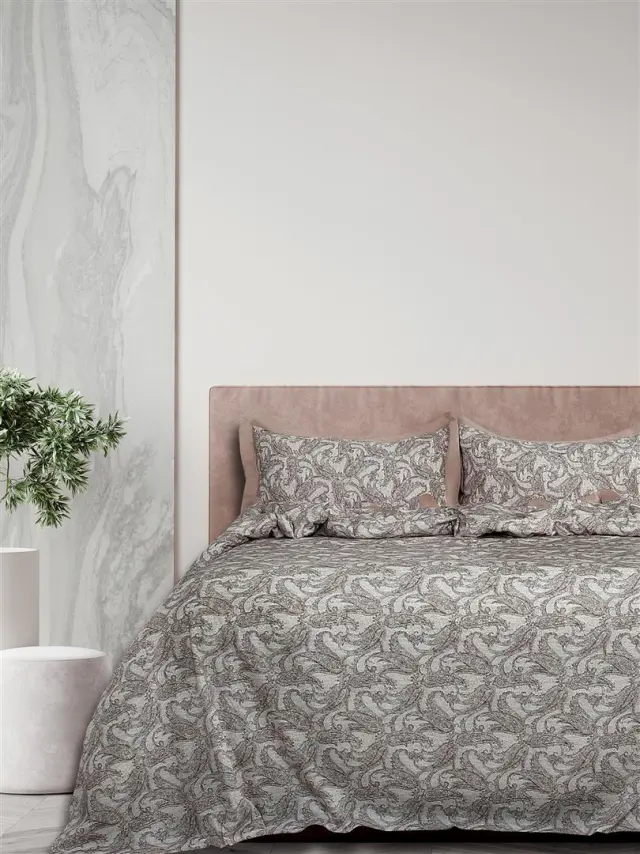 Σετ Σεντόνια 245x270 King Size Whisper Palamaiki WH101 Μπεζ Χωρίς Λάστιχο100% Βαμβακοσατέν