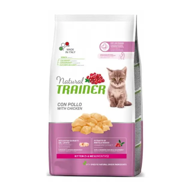 Natural Trainer Low Grain Kitten Chicken 1,5Kg Μονόχρωμο