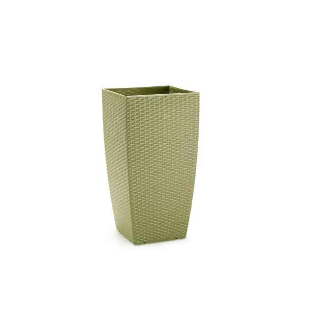 Plastona natura γλάστρα 65lt - 36x36x66cm Λαδί-OL / 102896