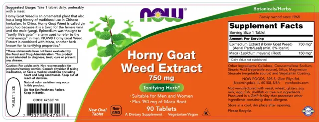 Now Foods Horny Goat Weed Extract 750 mg 2