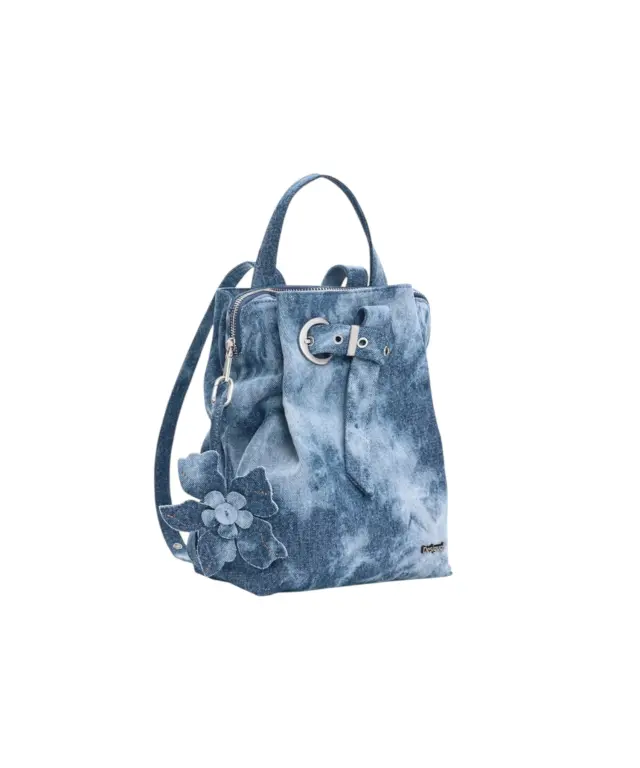 Desigual - Γυναικεία Τσάντα Πλάτης Curio Denim Luena 26WAKD05-5008 Μπλε Ανοιχτό 2