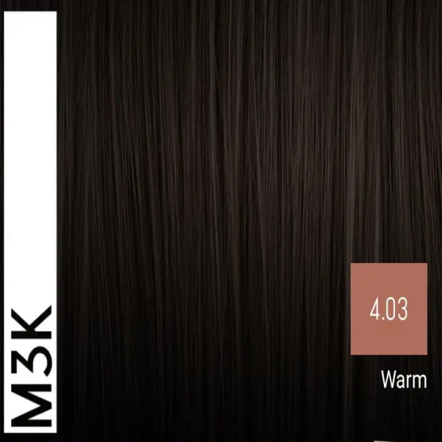 Sensus M3K Permanent Hair Color 4.03 Warm Brown 100ml - (μόνιμη βαφή καστανό ζεστό) 2