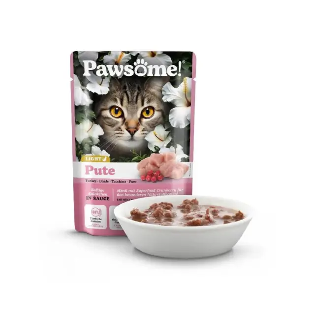 Pawsome Adult Light / Sterilized Γαλοπούλα 85gr 3