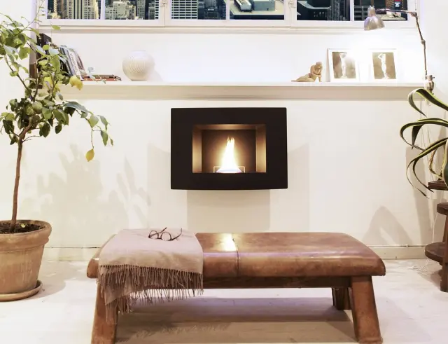 Επιτοίχιο Tζάκι Wall Tenderflame με διάρκεια καύσης 3 - 4 ώρες, χωρητικότητα δεξαμενής 1000ml και διαστάσεις 82x23x60cm - Black TF-100170