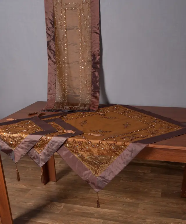 Σετ 4 τεμαχίων (85cm x 85cm, 40cm x 110cm, 2x40cm x 40cm) NK-0744-1 Καφέ - -