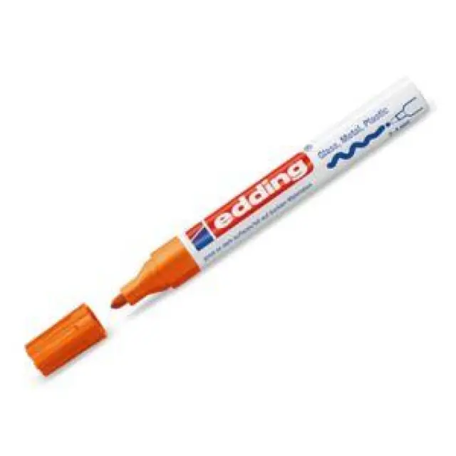 Μαρκαδόρος ανεξίτηλος Edding 750 στρογ. μύτη 2-4mm πορτοκαλί