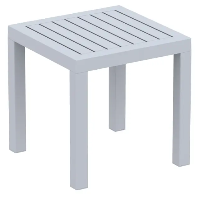 Τραπέζι OCEAN Silver Grey PP 45x45x45cm