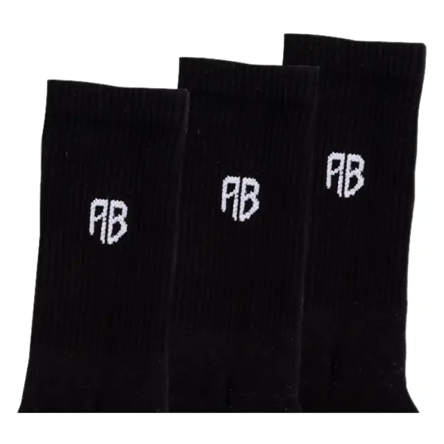 Antetokounbros Ανδρικές Κάλτσες AB Crew - 3 Ζεύγη, Χρώμα Μαύρο - 39-42 2