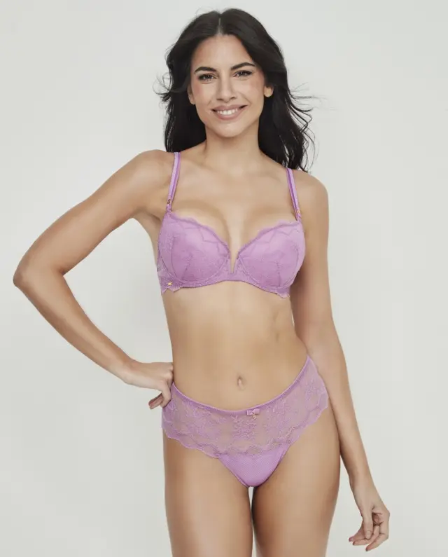 Selmark Manuela Brazilian Δαντελένιο Σλιπ Λιλά 3