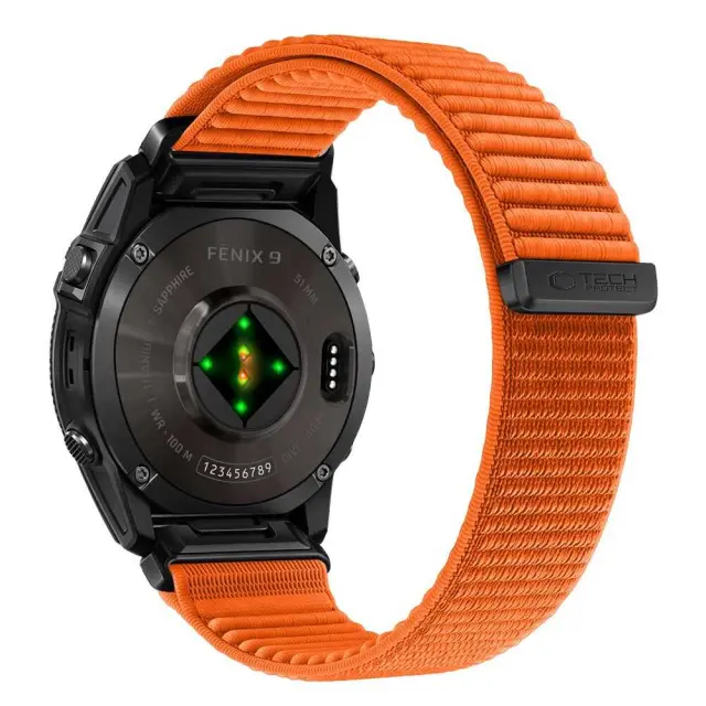 Tech-protect Nylonloop Garmin Fenix 5x / 5x Plus / 6x / 6x Pro / 7x / 8 / 8 Pro / 9 / 9 Pro (51 Mm) Signal Orange 3